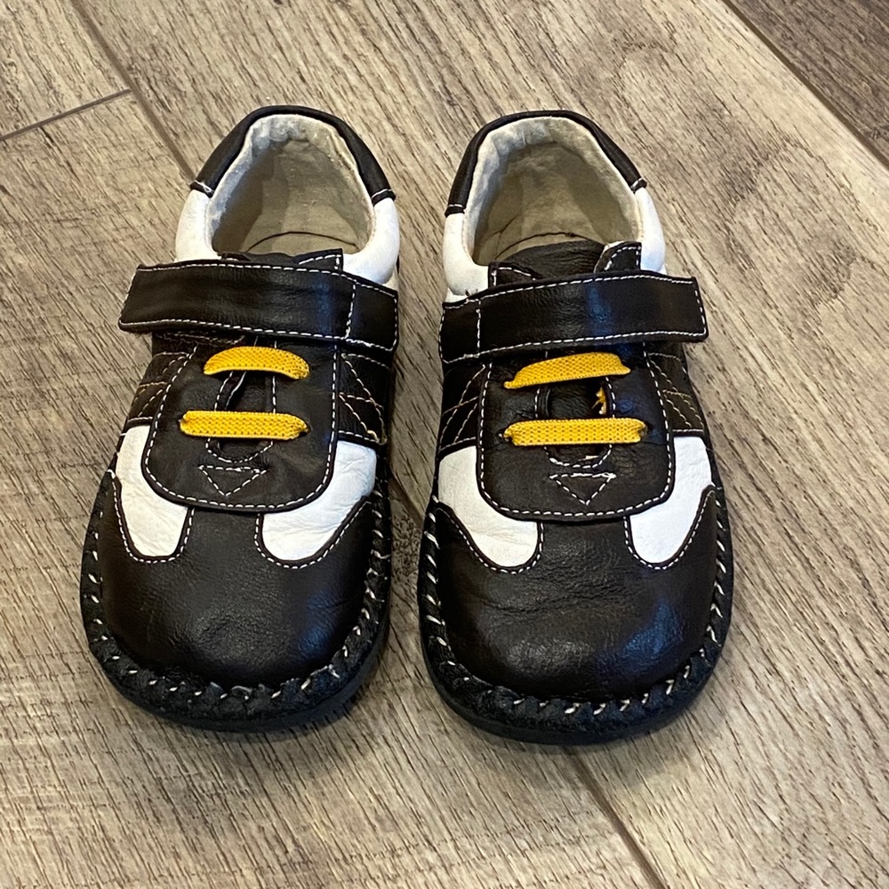 See Kai Run Black and White Kids Dress Shoes